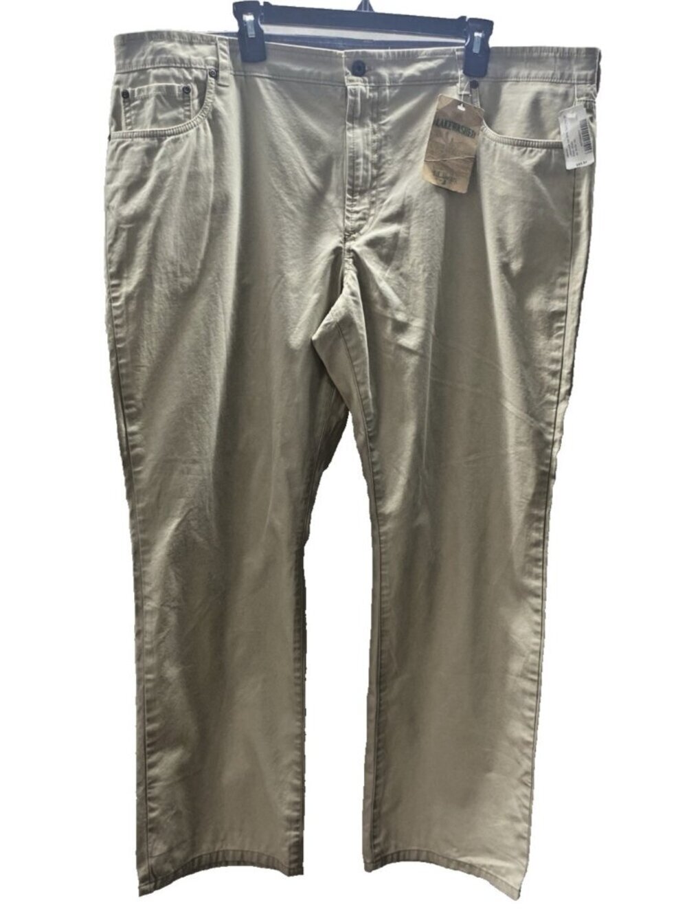 L.L. Bean Men’s Khaki Pants 44x30 Pima Cotton Chino Standard Fit Lakewashed NWT